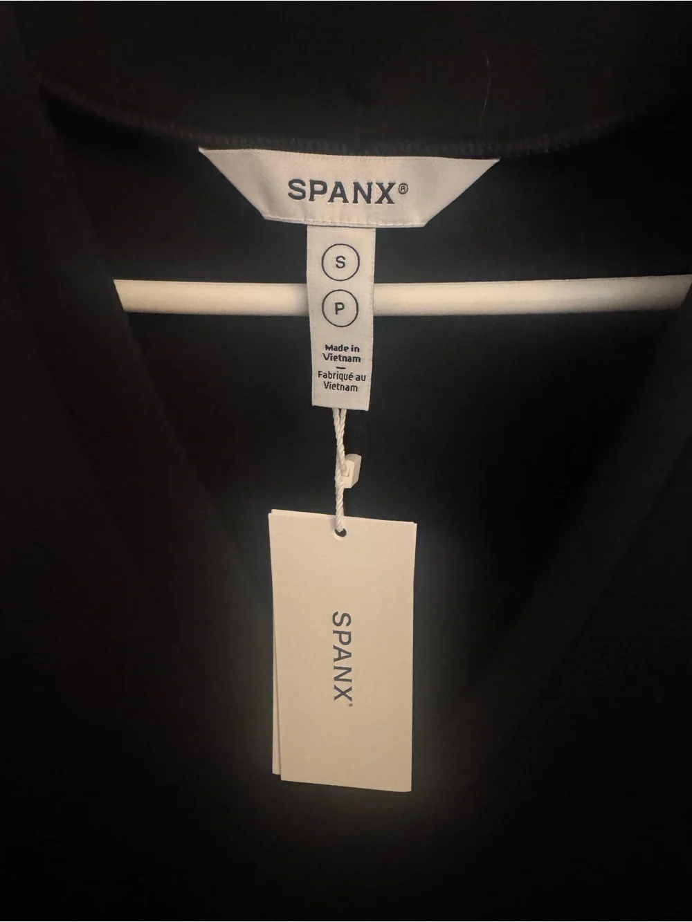 SPANX Air Essentials V-Neck Sleeveless Black Ponte Shift Dress